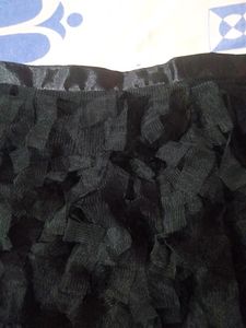 Black Ruffle Mini Skirt