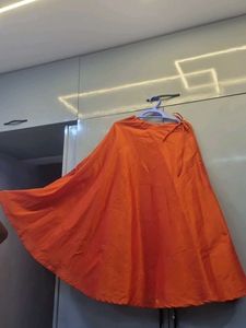 Orange Flowy Skirt