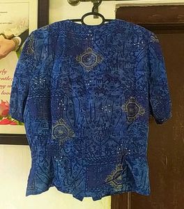 Printed Blue Top