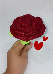 Hand Crochet Rose Flower