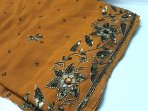 Embroidered Sari Fabric