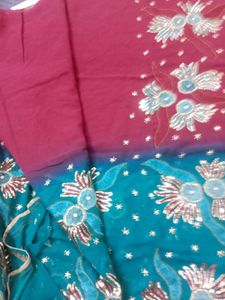 Heavy Embroidered Saree