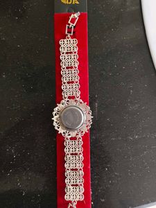 Elegant Silver &amp; Green Watch