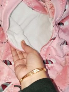 Pink Patterned Zip-Up Hoodie