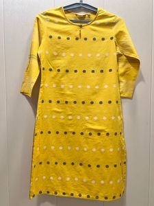 Yellow Polka Dot Kurta.