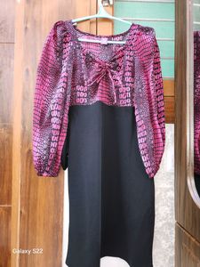 Women Snack Print Square Neck Dress
