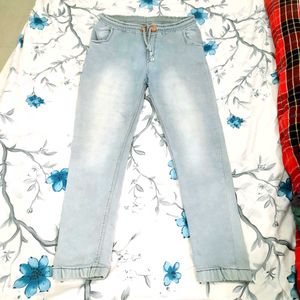 Light Blue Denim Joggers