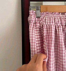 Women&#39;s Gingham Wide Leg Pants