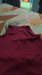 Maroon Sleeveless Top