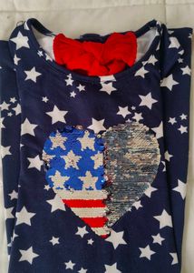 Blue Dress With Heart Sequence