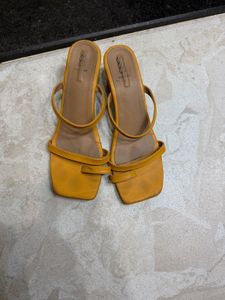 Chic Mustard Heeled Sandals