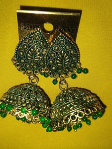 Green Latest Fancy Jhumka