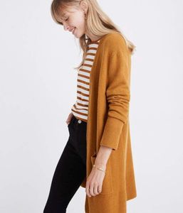 Mustard Open Cardigan