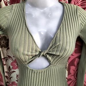 Olive Green Bodycon Dress