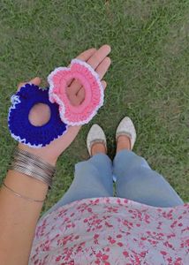 Crochet scrunchies