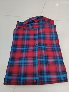 Red Blue Checked Shirt...