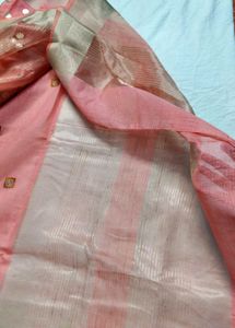 Peach Coloured Formal Saree