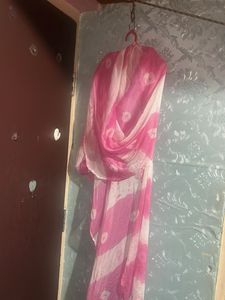 Pink & White Dupatta