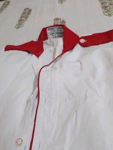 School Dress White And Red