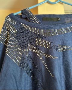 Embellished Blue Top