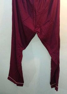 Burgundy night suit with Tags