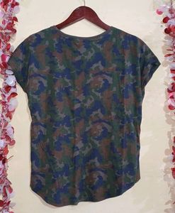Branded Olive Cotton Top
