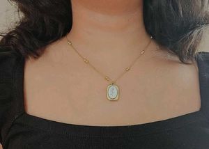 vintage Rose Mirror Necklace