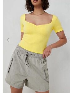 Sweet Heart Neck Imported Yellow H&amp;M Bodysuit
