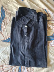 Black Button-Down Shirt