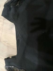 Black Sheer Sleeve Mini Dress