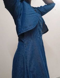 Denim Frock With Coat