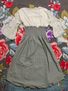 Cute White &amp; Grey Dress