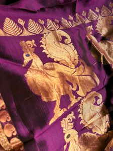 Pure Silk Violet Kanjivaram Saree