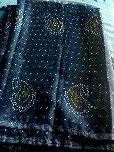 Bandhani print saree with blouse 44 inch