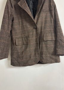 Brown Plaid Blazer