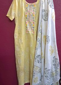 Maternity Elegant Yellow Kurta Set