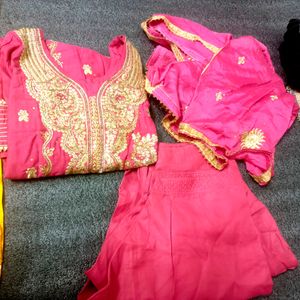Partywear Salwar Suit Set With Dupatta