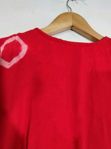 Red Printed Kurta (Women&#39;s)