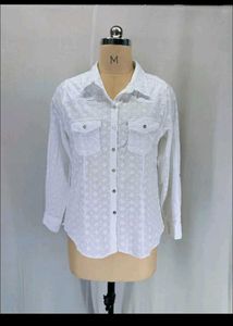 New Women CTN Eyelet Shirt