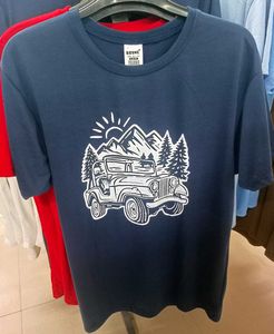 Navy Jeep Graphic Tee( All Size)