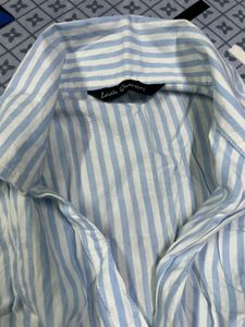 Striped Shirt with tie up waist