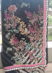 Floral Black Saree With Blouse