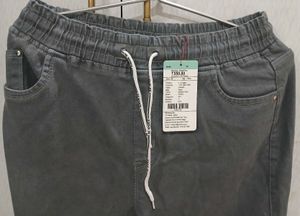 Gray Cropped Cargo Pants