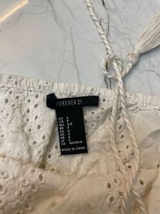 White Eyelet Tube Top
