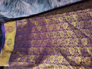 Brocket Silk Saree- No Blouse