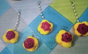 Floral Tika &amp; Earring Set