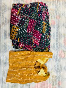 grab this beautiful skirt and blouse 💚💛