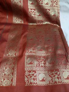 Used Elegant Teal &amp; Gold Saree