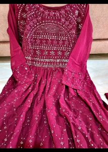 Dark Maroon 2 Piece Kurta Set