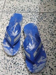 Blue Lehar Slippers